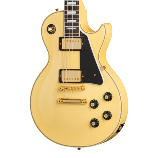 Gibson Custom 1968 Les Paul Custom Reissue, Light Aged, Heavy Antique White Electric Guitar Gibson Custom