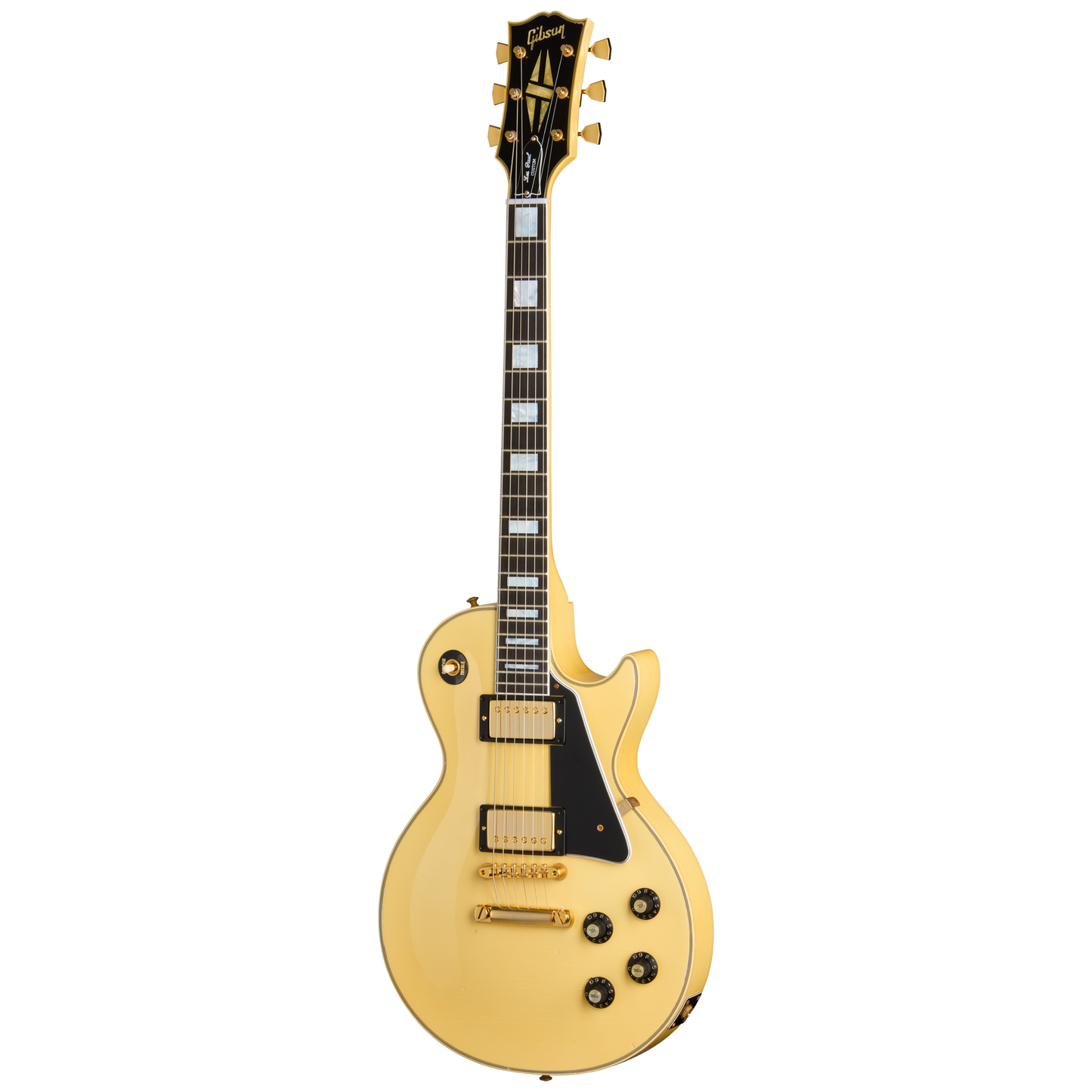Gibson Custom 1968 Les Paul Custom Reissue, Light Aged, Heavy Antique White Electric Guitar Gibson Custom