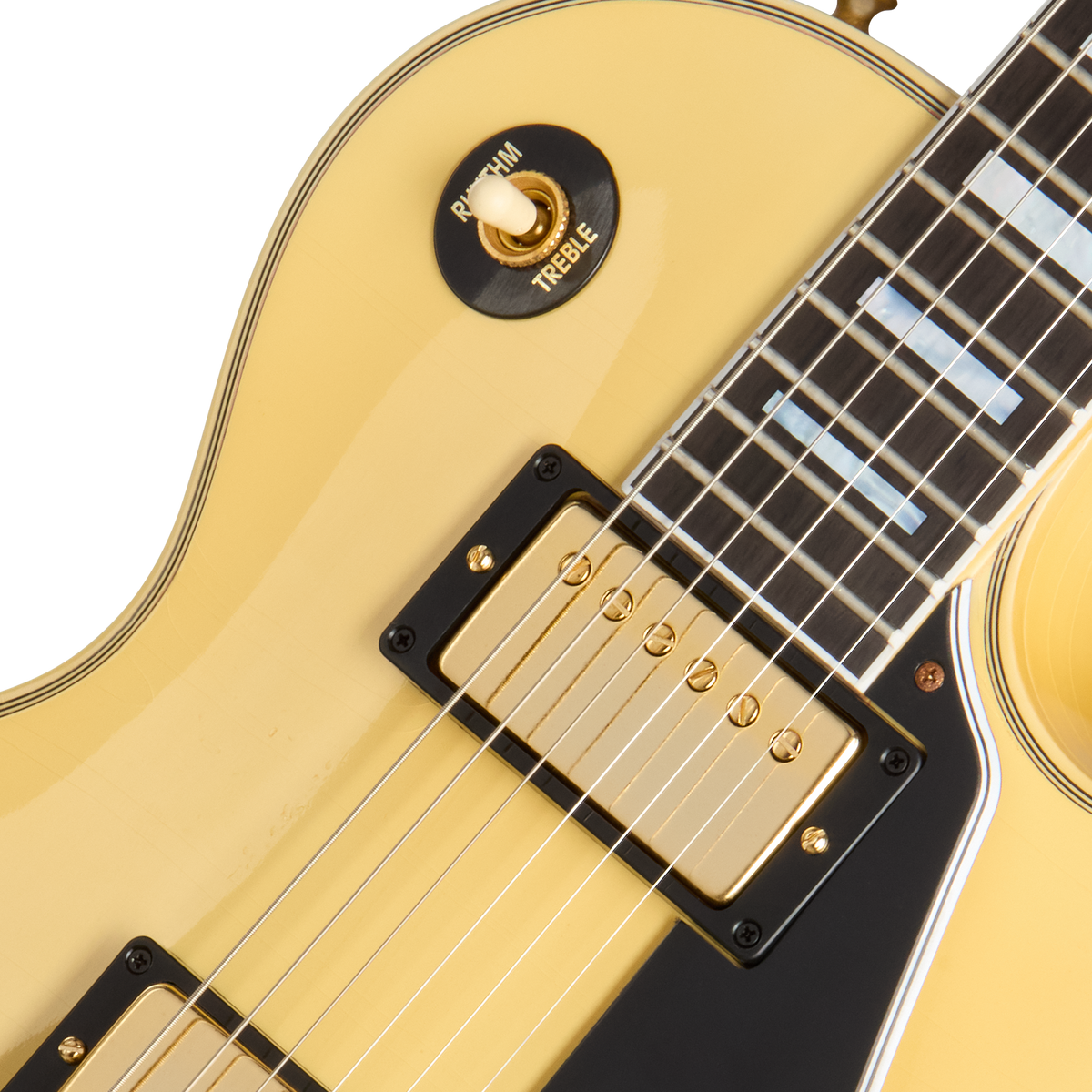 Gibson Custom 1968 Les Paul Custom Reissue, Light Aged, Heavy Antique White Electric Guitar Gibson Custom