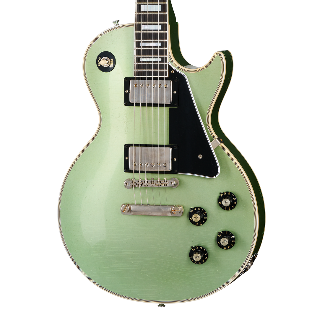 Gibson Custom 1968 Les Paul Custom Reissue, Light Aged, Jade Green Electric Guitar Gibson Custom