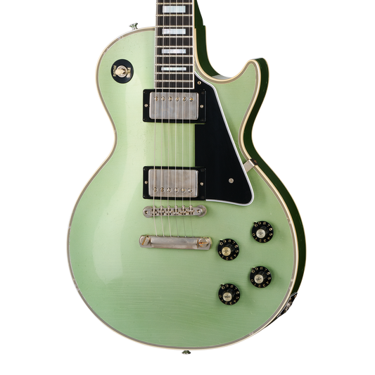 Gibson Custom 1968 Les Paul Custom Reissue, Light Aged, Jade Green Electric Guitar Gibson Custom