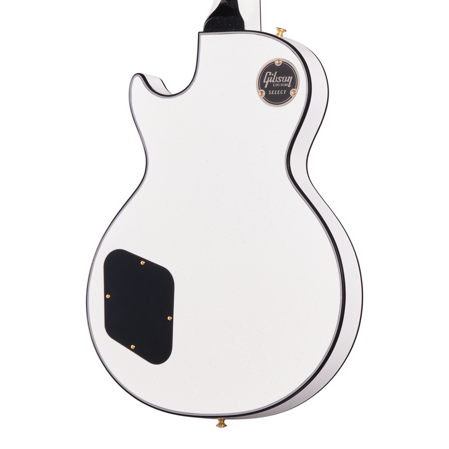Gibson Custom 1968 Les Paul Custom Reissue, Gloss, White Sparkle Electric Guitar Gibson Custom