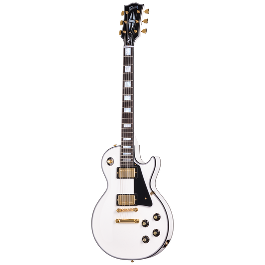 Gibson Custom 1968 Les Paul Custom Reissue, Gloss, White Sparkle Electric Guitar Gibson Custom