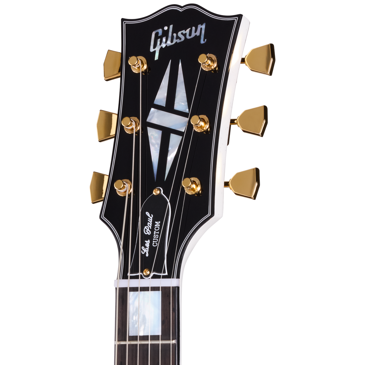 Gibson Custom 1968 Les Paul Custom Reissue, Gloss, White Sparkle Electric Guitar Gibson Custom
