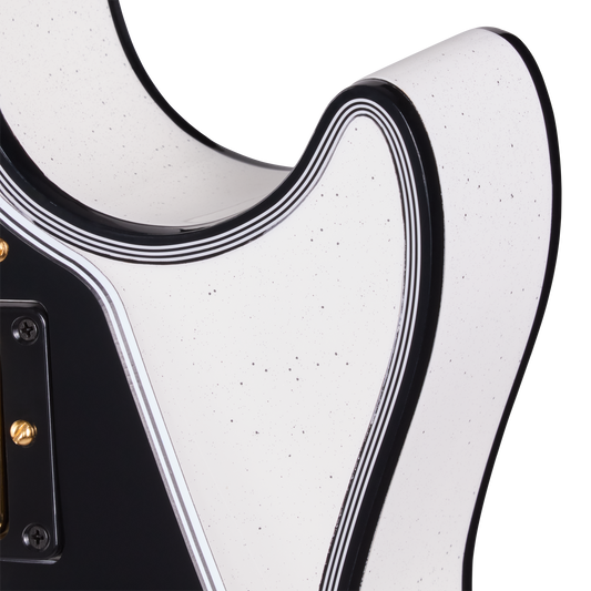 Gibson Custom 1968 Les Paul Custom Reissue, Gloss, White Sparkle Electric Guitar Gibson Custom