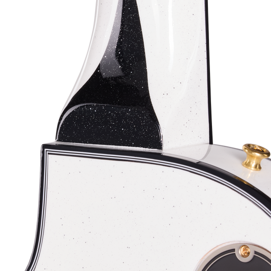 Gibson Custom 1968 Les Paul Custom Reissue, Gloss, White Sparkle Electric Guitar Gibson Custom