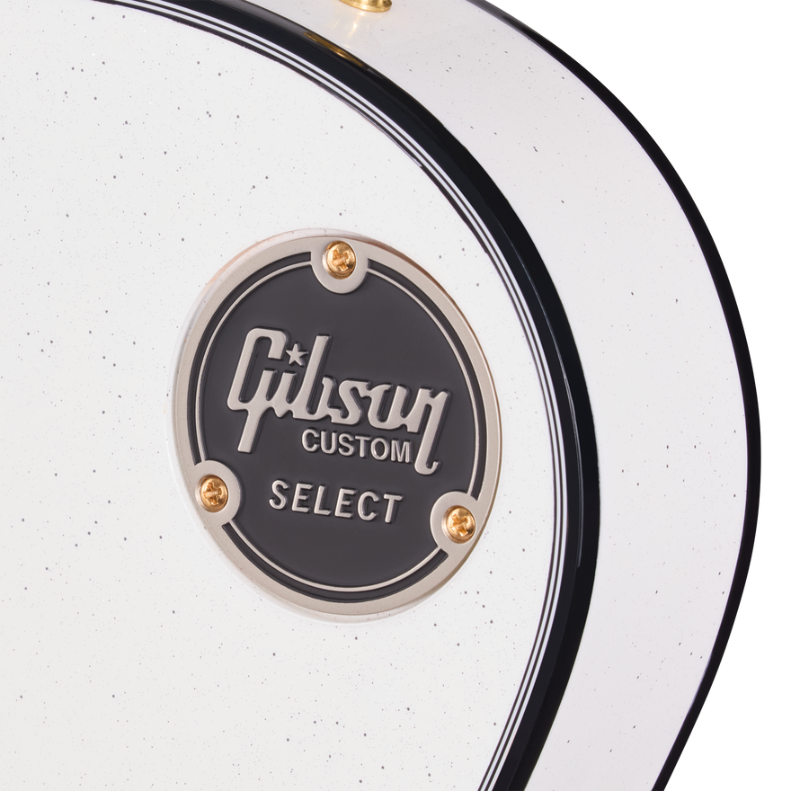 Gibson Custom 1968 Les Paul Custom Reissue, Gloss, White Sparkle Electric Guitar Gibson Custom