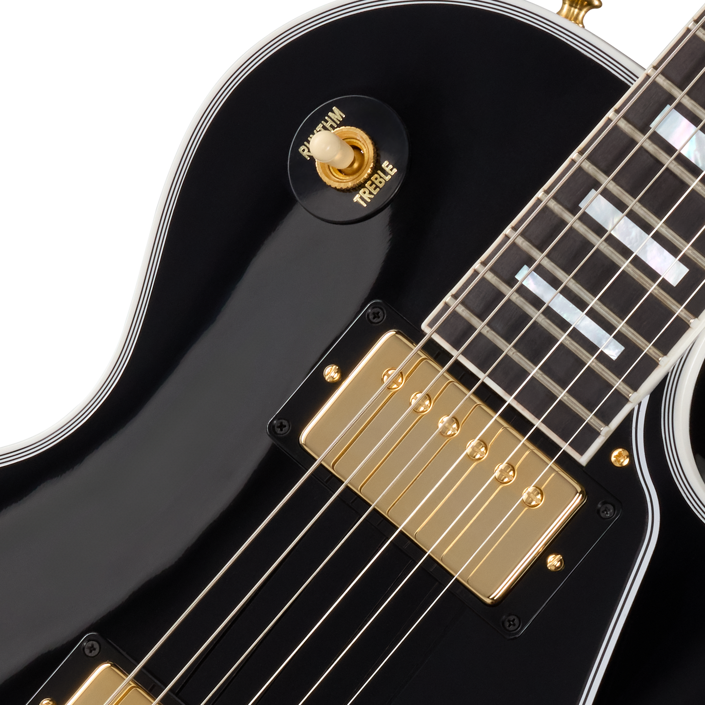 Gibson Custom Les Paul Custom Long Scale, Ebony Electric Guitar Gibson Custom