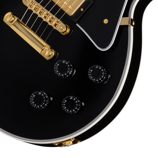 Gibson Custom Les Paul Custom Long Scale, Ebony Electric Guitar Gibson Custom