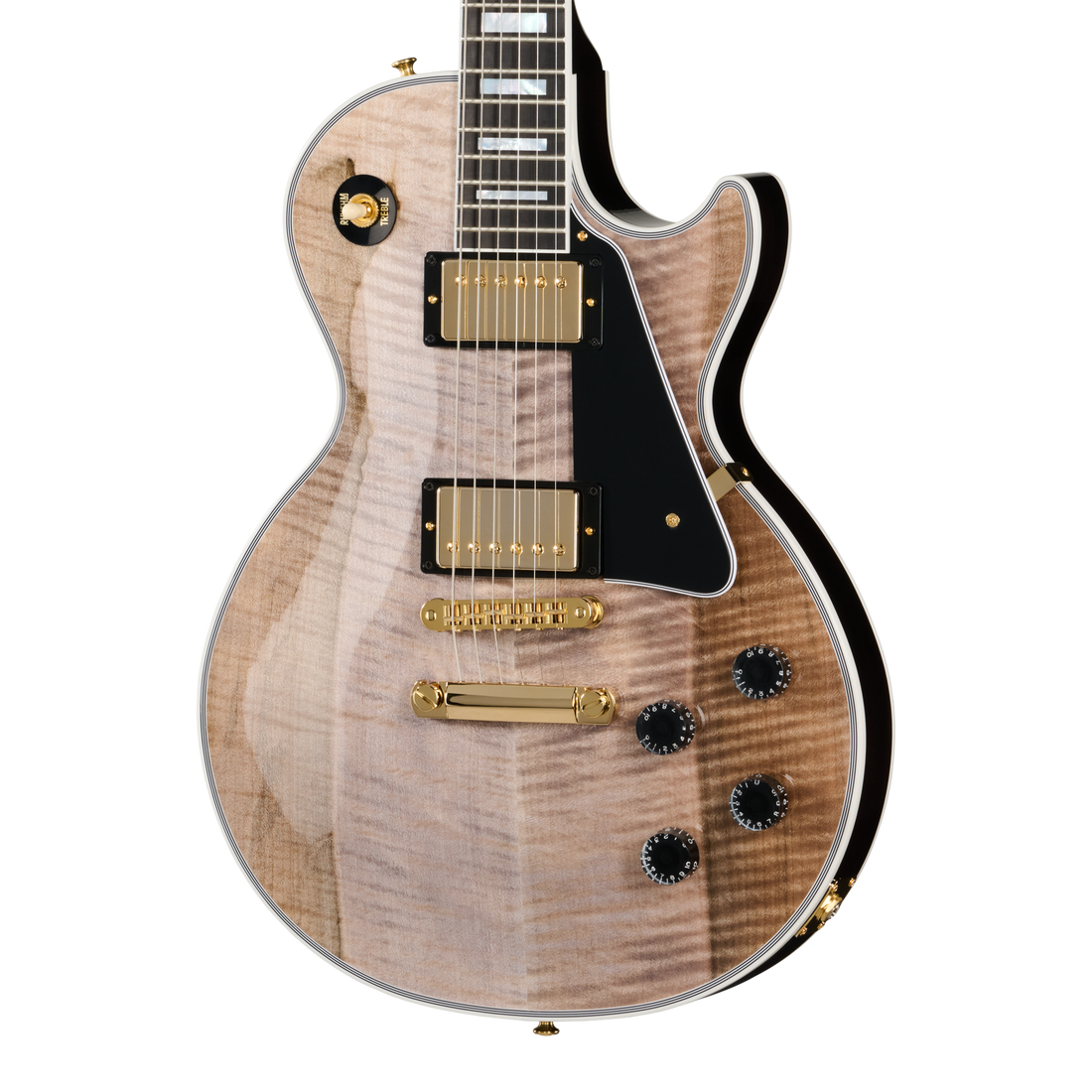 Gibson Custom Les Paul Custom with Figured Maple Heartwood Top, Gloss, Light Charcoal Electric Guitar Gibson Custom