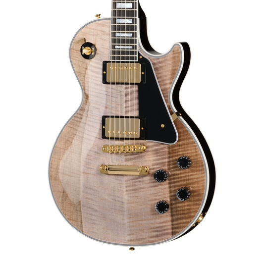 Gibson Custom Les Paul Custom with Figured Maple Heartwood Top, Gloss, Light Charcoal Electric Guitar Gibson Custom