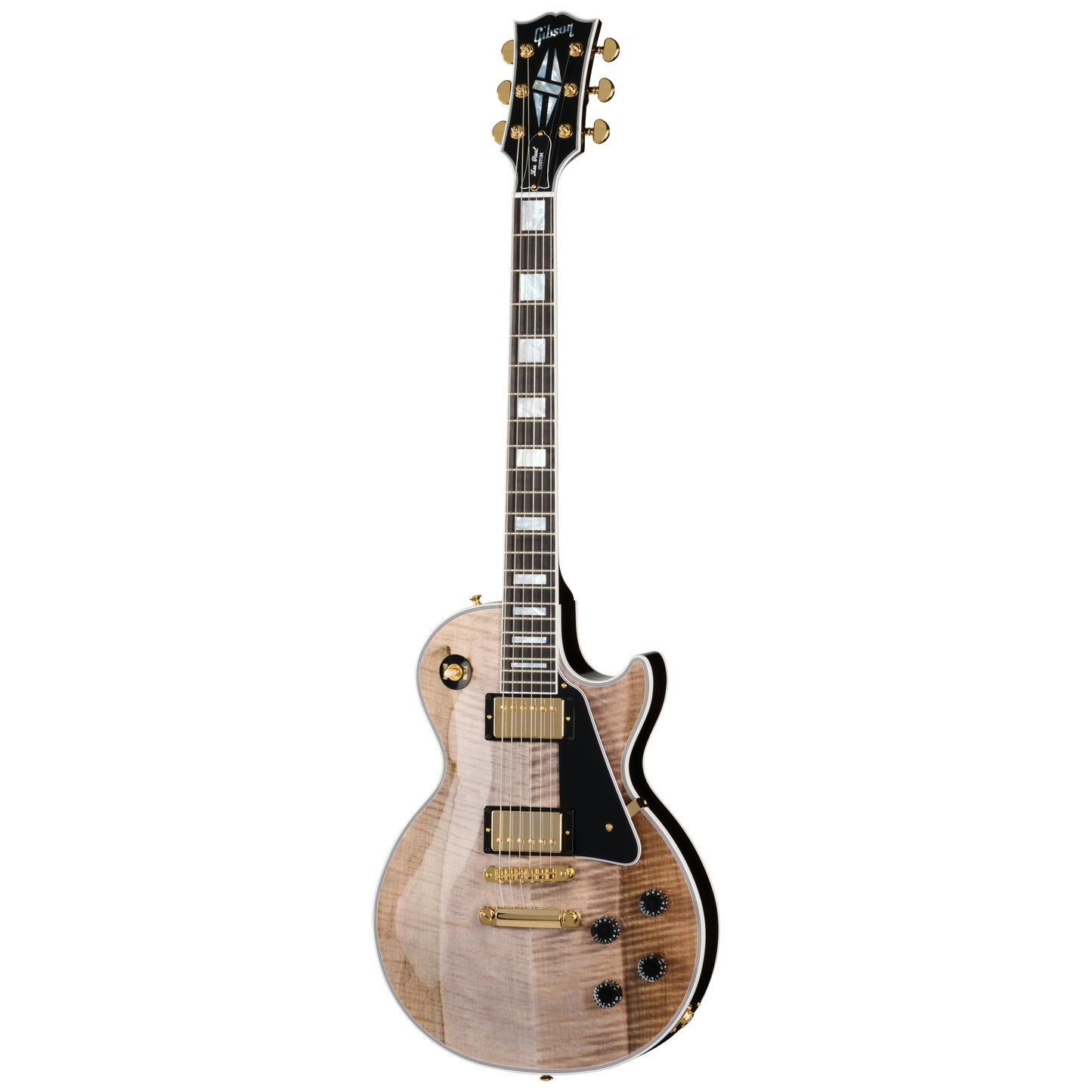 Gibson Custom Les Paul Custom with Figured Maple Heartwood Top, Gloss, Light Charcoal Electric Guitar Gibson Custom