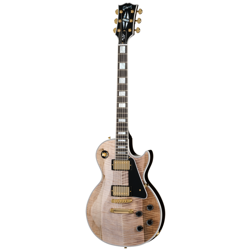 Gibson Custom Les Paul Custom with Figured Maple Heartwood Top, Gloss, Light Charcoal Electric Guitar Gibson Custom