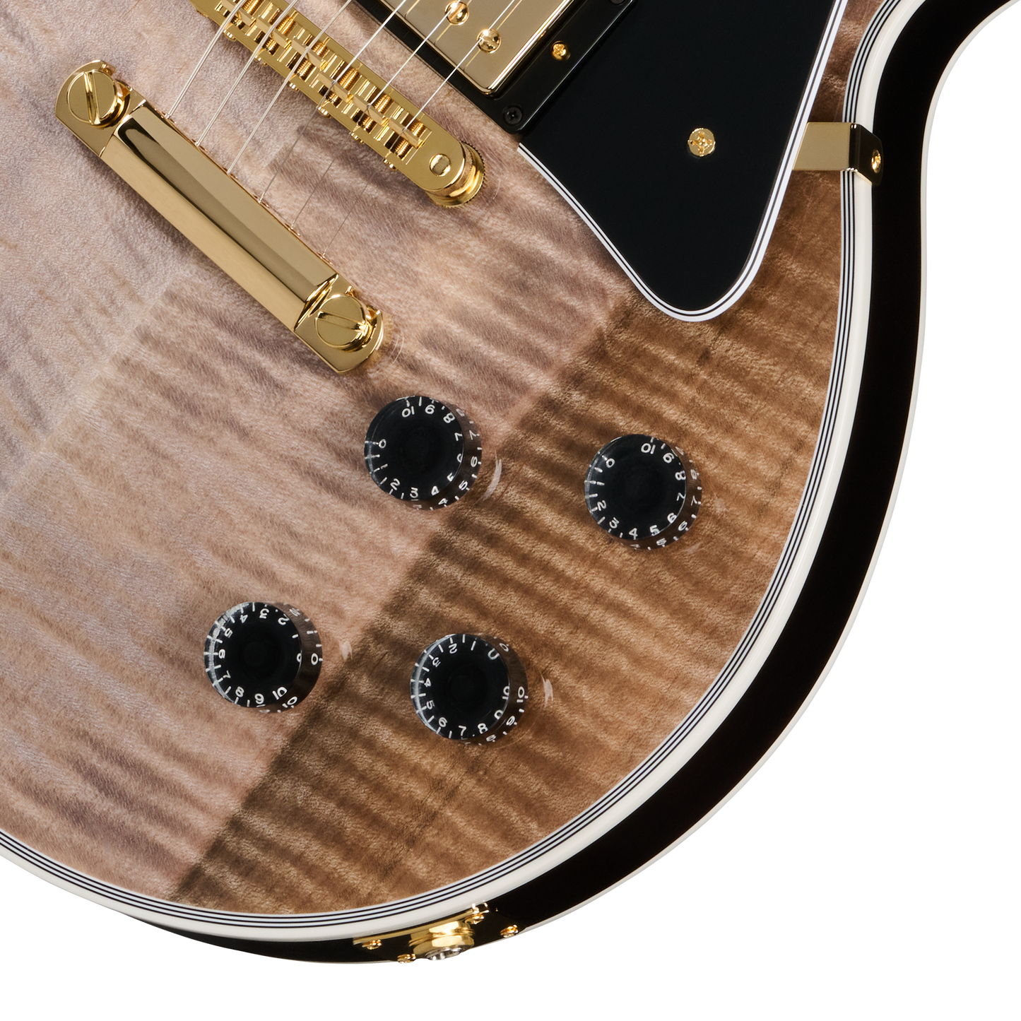 Gibson Custom Les Paul Custom with Figured Maple Heartwood Top, Gloss, Light Charcoal Electric Guitar Gibson Custom