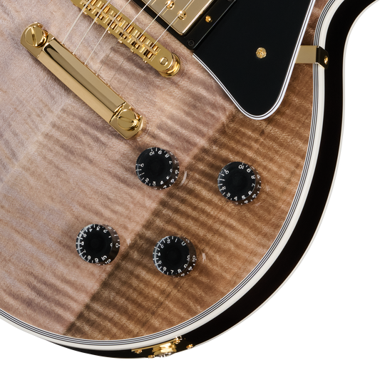 Gibson Custom Les Paul Custom with Figured Maple Heartwood Top, Gloss, Light Charcoal Electric Guitar Gibson Custom