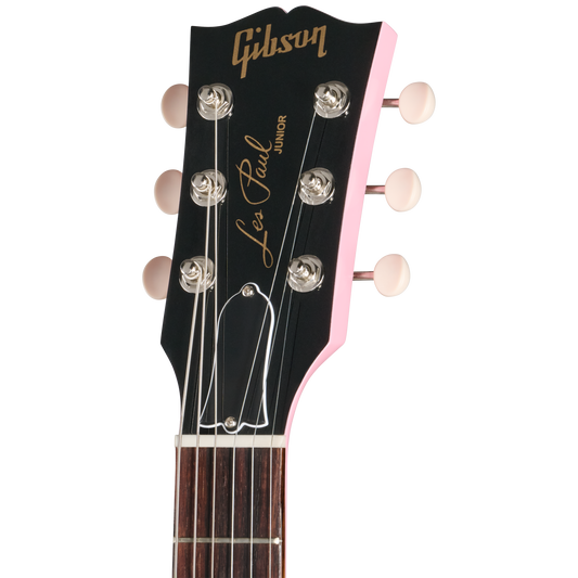 Gibson Les Paul Junior guitar headstock with brand logo on a white background