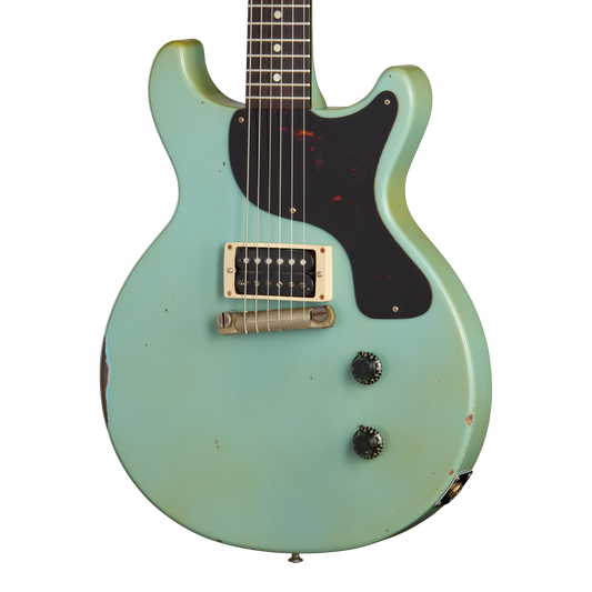 Gibson Custom 1958 Les Paul Junior Reissue, Heavy Aged, Maui Blue Electric Guitar Gibson Custom