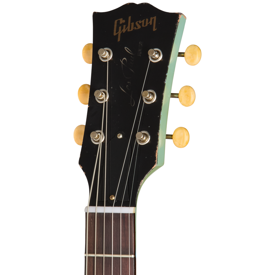 Gibson Custom 1958 Les Paul Junior Reissue, Heavy Aged, Maui Blue Electric Guitar Gibson Custom