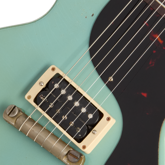 Gibson Custom 1958 Les Paul Junior Reissue, Heavy Aged, Maui Blue Electric Guitar Gibson Custom