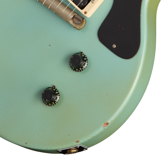 Gibson Custom 1958 Les Paul Junior Reissue, Heavy Aged, Maui Blue Electric Guitar Gibson Custom