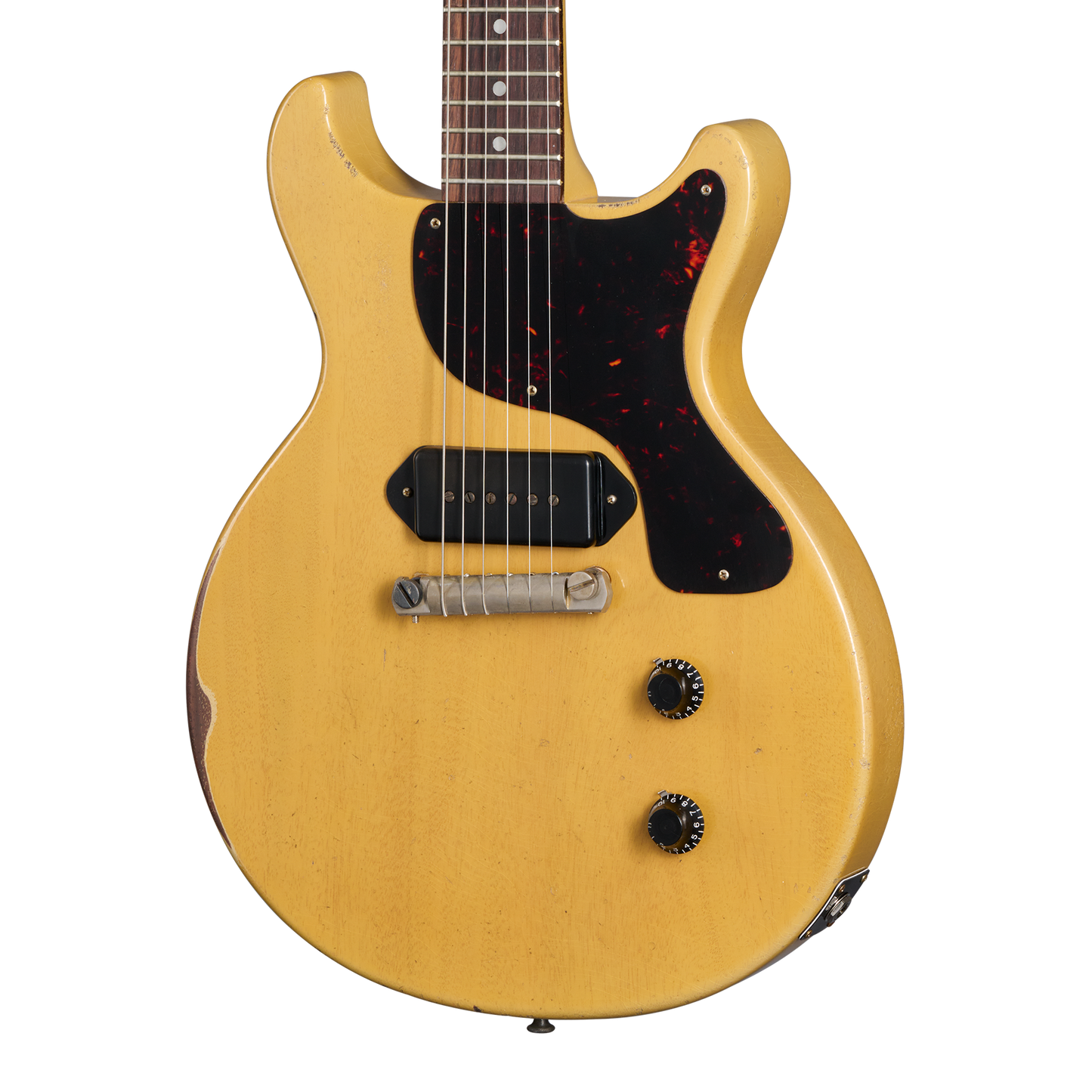 Gibson Custom 1958 Les Paul Junior Double Cut, Heavy Aged, TV Yellow Electric Guitar Gibson Custom