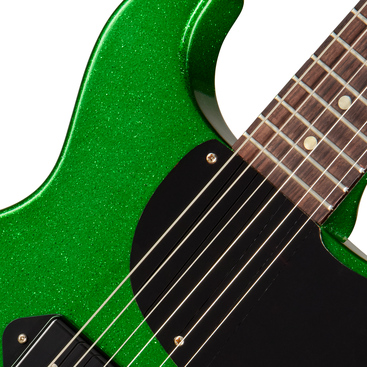 Gibson Custom 1960 Les Paul Junior Double Cut Reissue, VOS, Green Sparkle Electric Guitar Gibson Custom