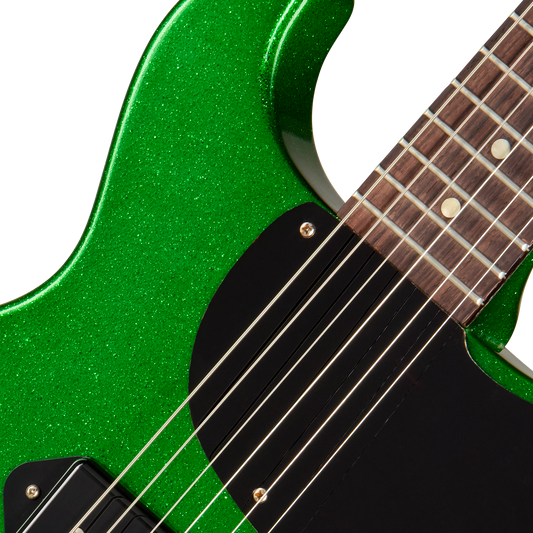 Gibson Custom 1960 Les Paul Junior Double Cut Reissue, VOS, Green Sparkle Electric Guitar Gibson Custom