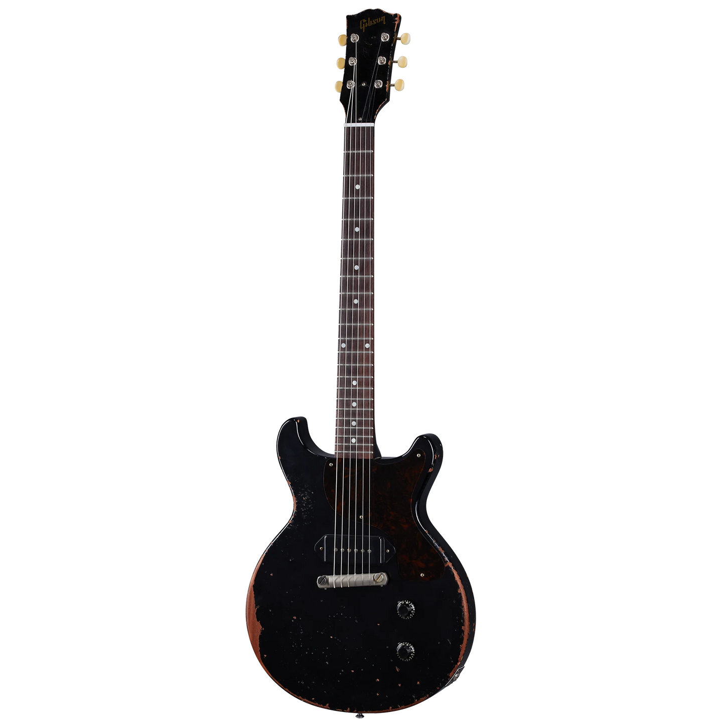 Gibson Custom 1960 Les Paul Junior Double Cut Reissue, Ultra Heavy Aged, Ebony Electric Guitar Gibson Custom