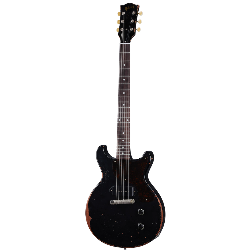 Gibson Custom 1960 Les Paul Junior Double Cut Reissue, Ultra Heavy Aged, Ebony Electric Guitar Gibson Custom