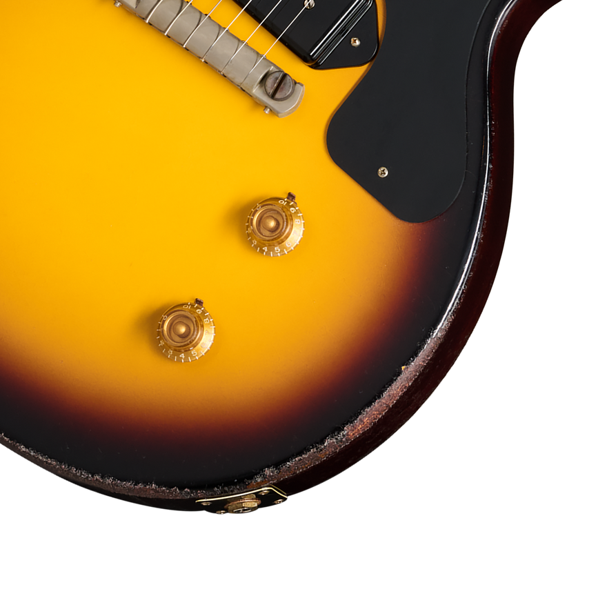 Gibson Custom 1957 Les Paul Junior Reissue, Heavy Aged, Vintage Sunburst Electric Guitar Gibson Custom
