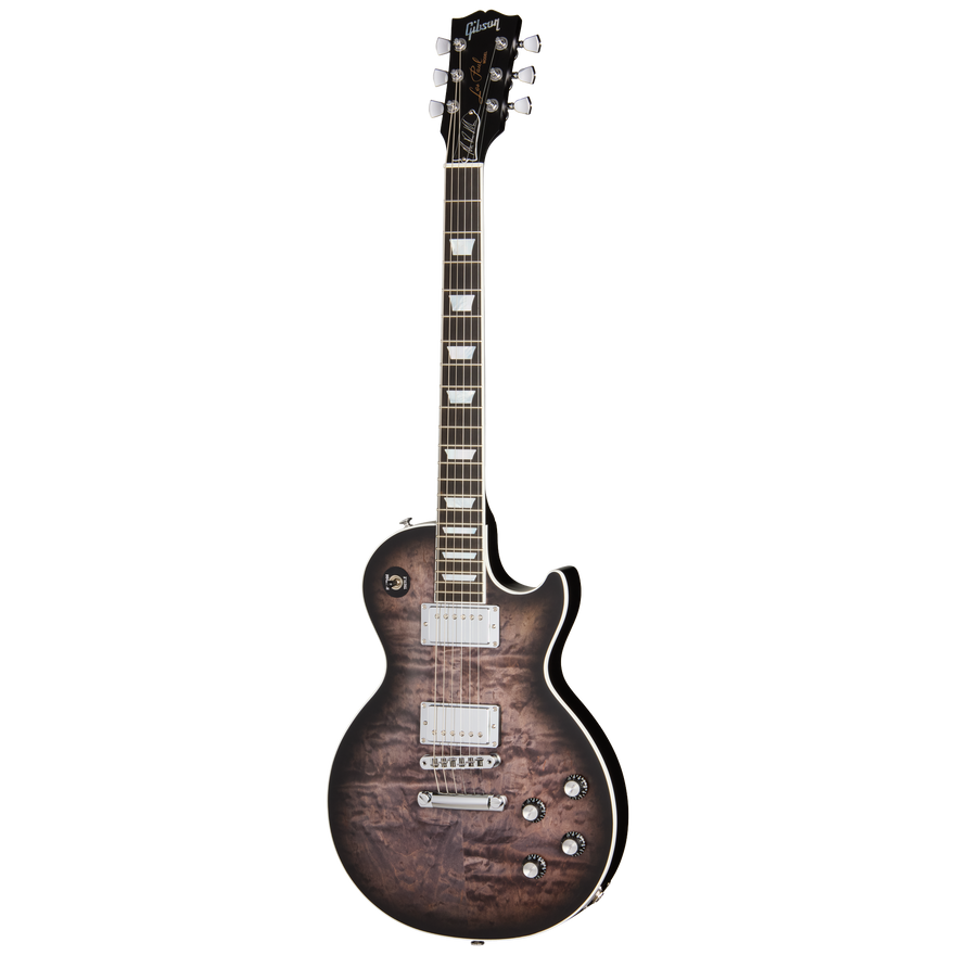 Gibson Mark Morton Les Paul Modern Quilt, Translucent Ebony Burst Satin Electric Guitar Gibson