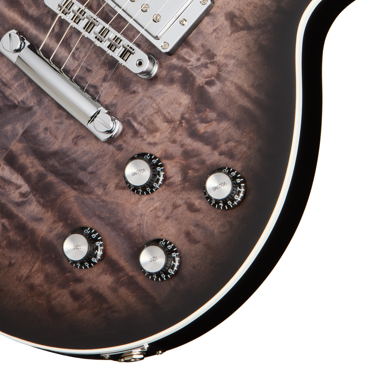 Gibson Mark Morton Les Paul Modern Quilt, Translucent Ebony Burst Satin Electric Guitar Gibson
