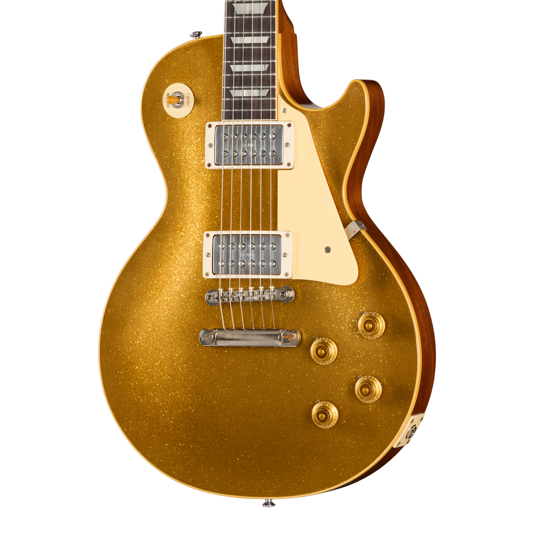 Gibson Custom LE 1957 Les Paul Reissue with TV Jones Powertron, VOS, Gold Sparkle Top Electric Guitar Gibson Custom