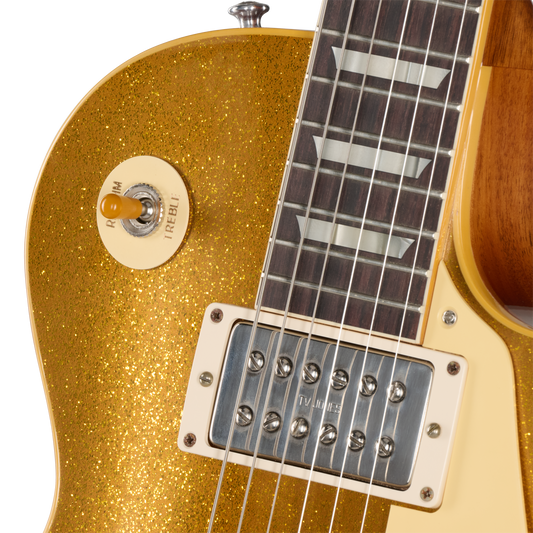 Gibson Custom LE 1957 Les Paul Reissue with TV Jones Powertron, VOS, Gold Sparkle Top Electric Guitar Gibson Custom