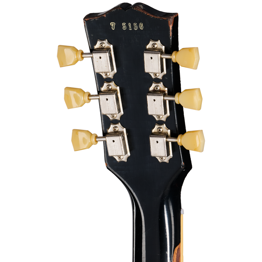 Gibson Custom 1957 Les Paul Standard Reissue, Ultra Heavy Aged, Ebony Over Goldtop Electric Guitar Gibson Custom