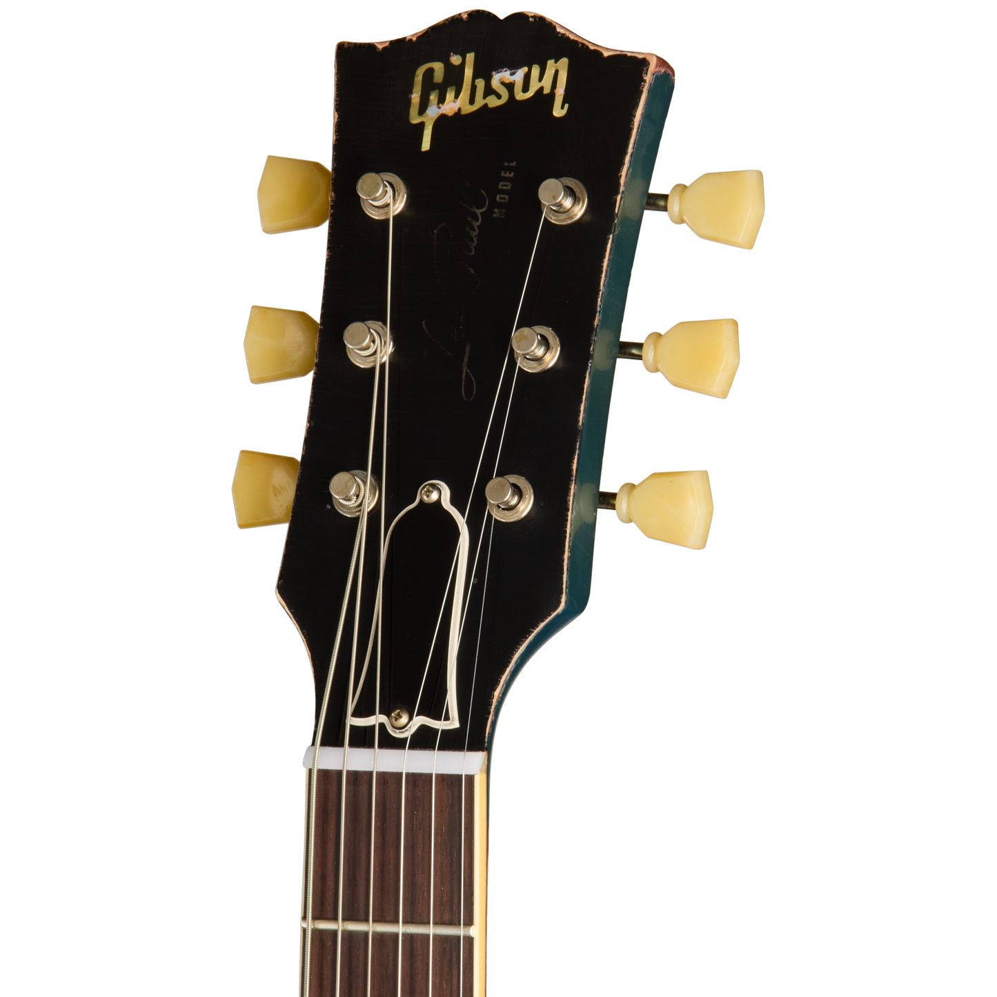 Gibson Custom 1957 Les Paul Standard Reissue, Ultra Heavy Aged, Inverness Green and Pelham Blue Over Goldtop Electric Guitar Gibson Custom
