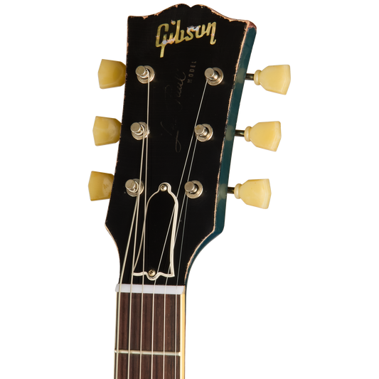 Gibson Custom 1957 Les Paul Standard Reissue, Ultra Heavy Aged, Inverness Green and Pelham Blue Over Goldtop Electric Guitar Gibson Custom