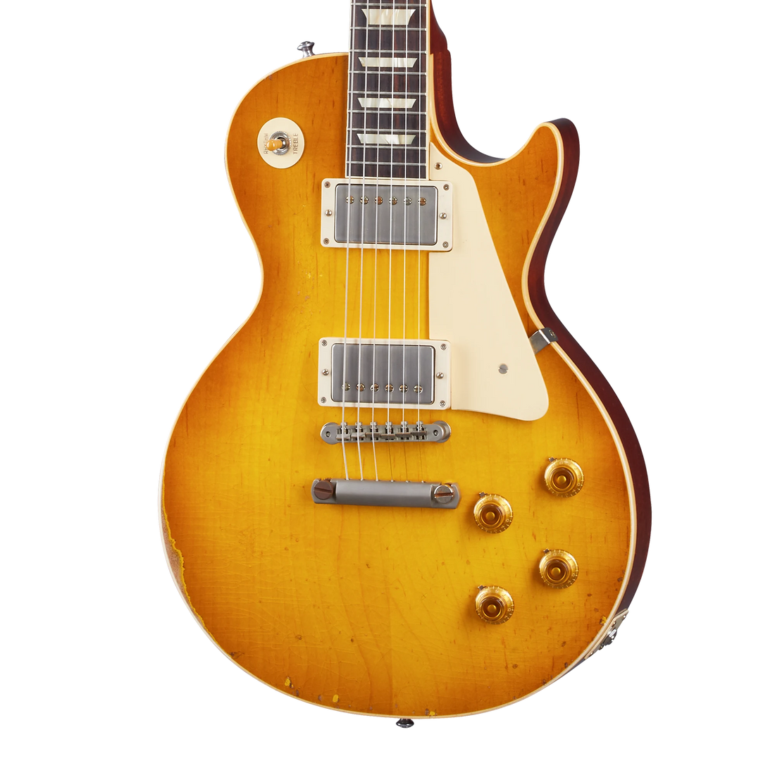 Gibson Custom 1958 Les Paul Standard Reissue, Heavy Aged, Lemon Burst Electric Guitar Gibson Custom