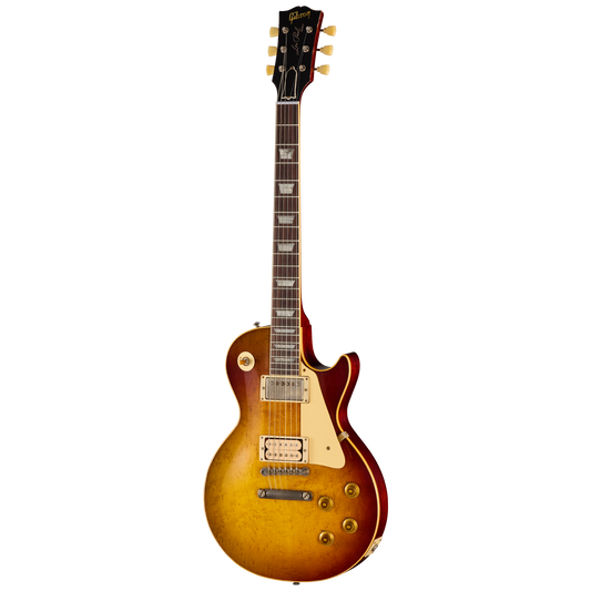 Gibson Custom LE 1959 Les Paul Standard Reissue with Birdseye Maple Top, Light Aged, Peach Tea Burst Electric Guitar Gibson Custom