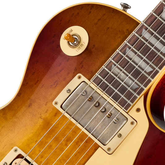 Gibson Custom LE 1959 Les Paul Standard Reissue with Birdseye Maple Top, Light Aged, Peach Tea Burst Electric Guitar Gibson Custom