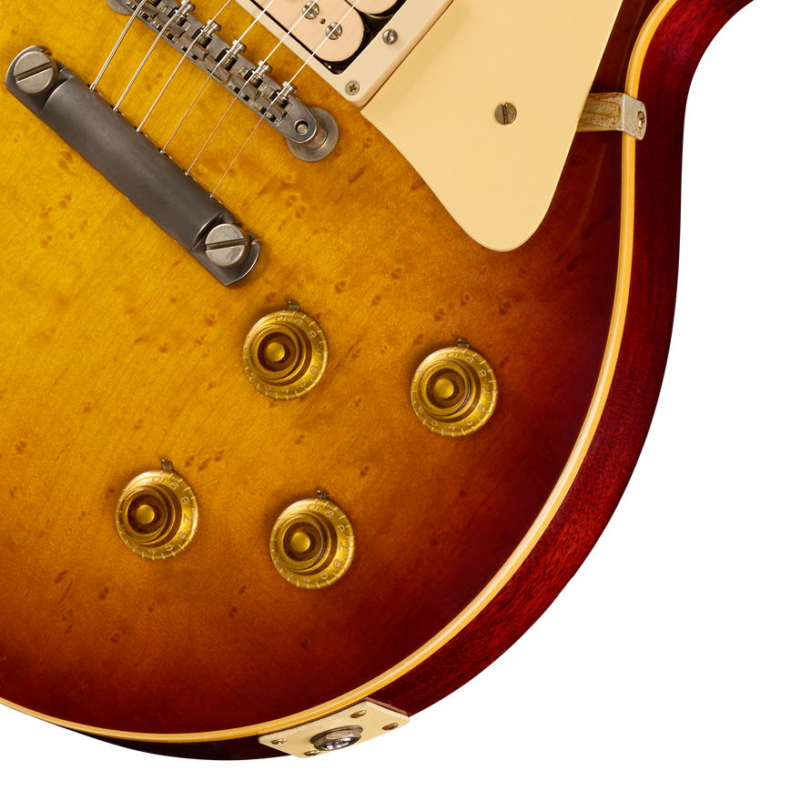 Gibson Custom LE 1959 Les Paul Standard Reissue with Birdseye Maple Top, Light Aged, Peach Tea Burst Electric Guitar Gibson Custom