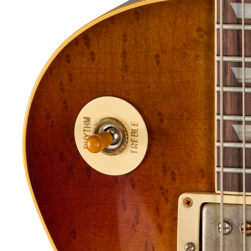 Gibson Custom LE 1959 Les Paul Standard Reissue with Birdseye Maple Top, Light Aged, Peach Tea Burst Electric Guitar Gibson Custom