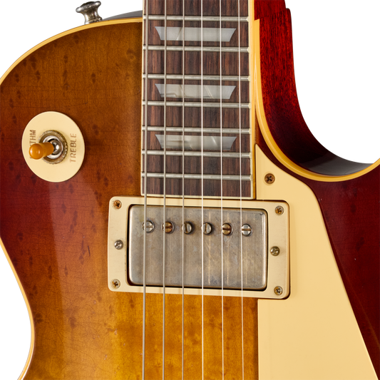 Gibson Custom LE 1959 Les Paul Standard Reissue with Birdseye Maple Top, Light Aged, Peach Tea Burst Electric Guitar Gibson Custom