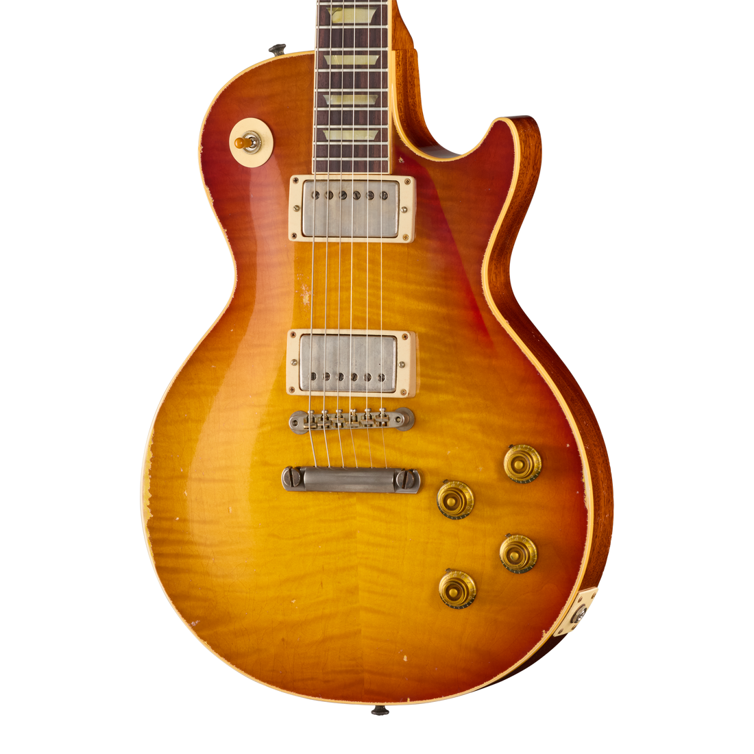 Gibson Custom LE 1959 Les Paul Standard Reissue, Heavy Aged, Molten Amber Burst Electric Guitar Gibson Custom