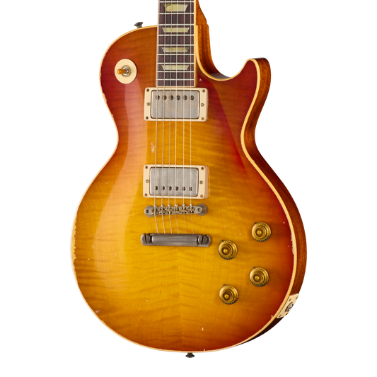 Gibson Custom LE 1959 Les Paul Standard Reissue, Heavy Aged, Molten Amber Burst Electric Guitar Gibson Custom