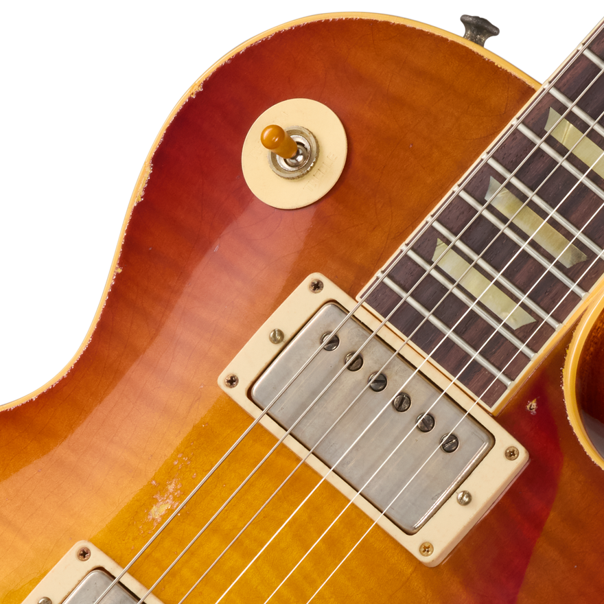 Gibson Custom LE 1959 Les Paul Standard Reissue, Heavy Aged, Molten Amber Burst Electric Guitar Gibson Custom