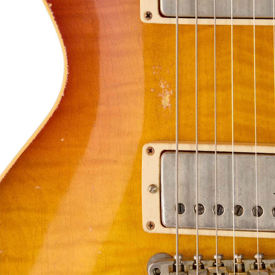 Gibson Custom LE 1959 Les Paul Standard Reissue, Heavy Aged, Molten Amber Burst Electric Guitar Gibson Custom