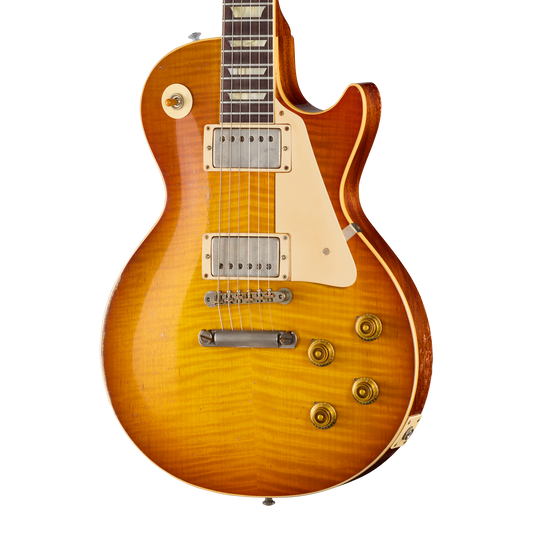 Gibson Custom LE 1959 Les Paul Standard Reissue, Heavy Aged, Faded Peach Burst Electric Guitar Gibson Custom
