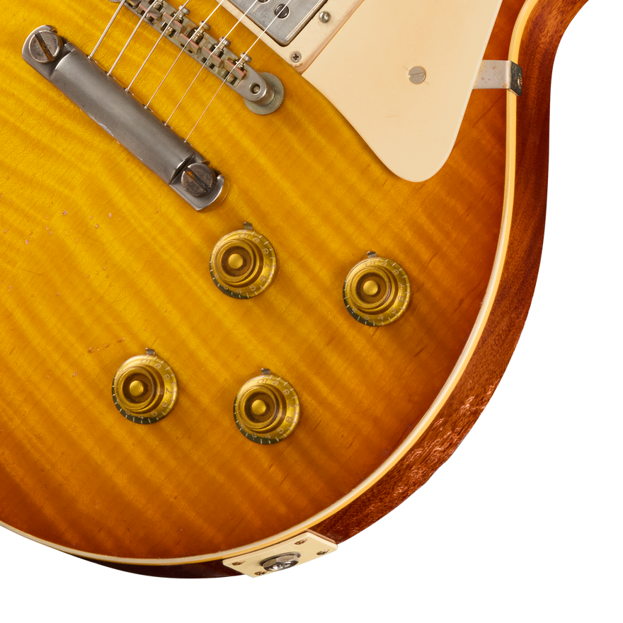 Gibson Custom LE 1959 Les Paul Standard Reissue, Heavy Aged, Faded Peach Burst Electric Guitar Gibson Custom