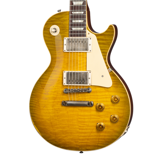 Gibson Custom 1959 Les Paul Standard Reissue, Heavy Aged, Green Lemon Fade Electric Guitar Gibson Custom